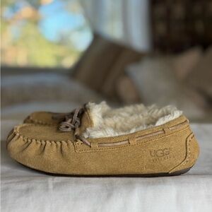 UGG Chestnut Suede Moccasin with Plush Lining